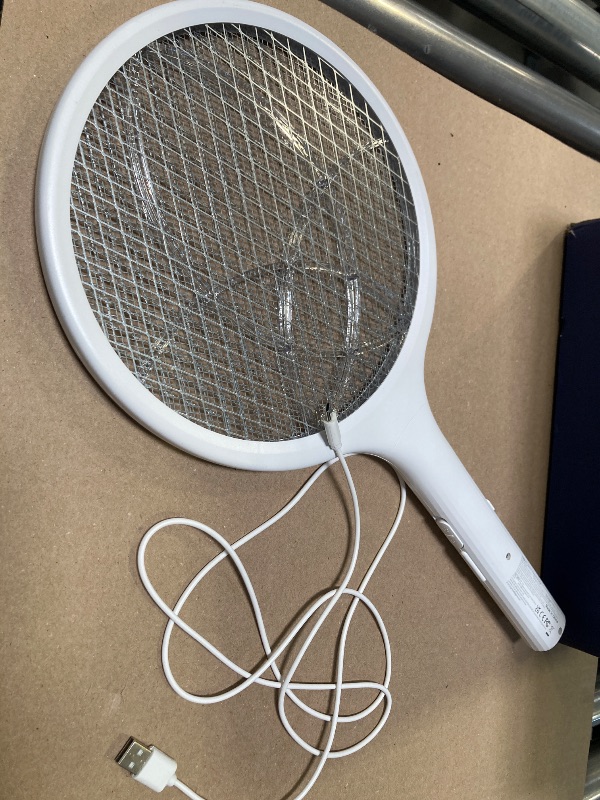 Photo 1 of YISSVIC Electric Fly Swatter 4000V Bug Zapper Racket Dual Modes Mosquito Killer with Purple Mosquito Light Rechargeable for Indoor Home Office Backyard Patio Camping