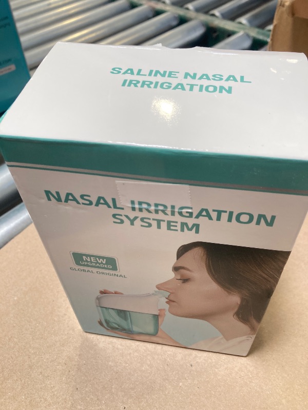 Photo 1 of Nasal Irrigation System, Nasal Care, Sinus Rinse Machine, Nasal Rinse Machine, Nasal Cleaner with Auto Waste Collection Function for Sinus, Runny Nose, Nasal Congestion Turquoise