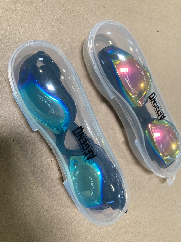 Photo 1 of Aegend Kids Swim Goggles, Pack of 2 Swimming Goggles for Children Boys & Girls Age 3-14