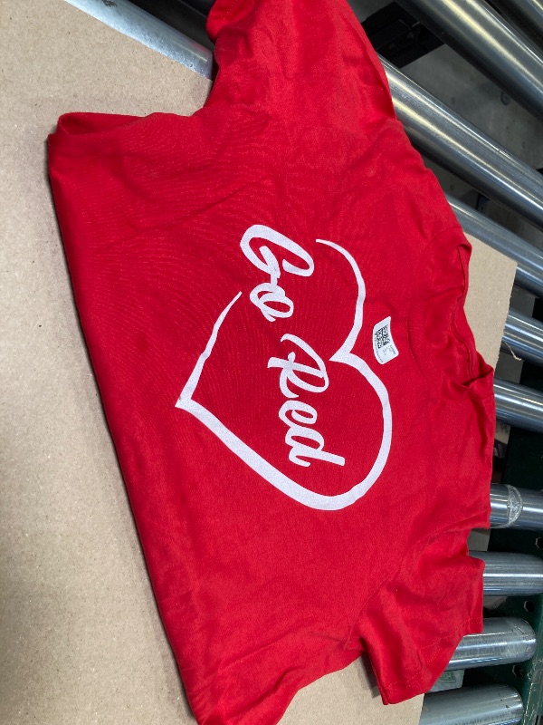 Photo 1 of size 12---February Heart Disease Awareness Month Red Heart American T-Shirt