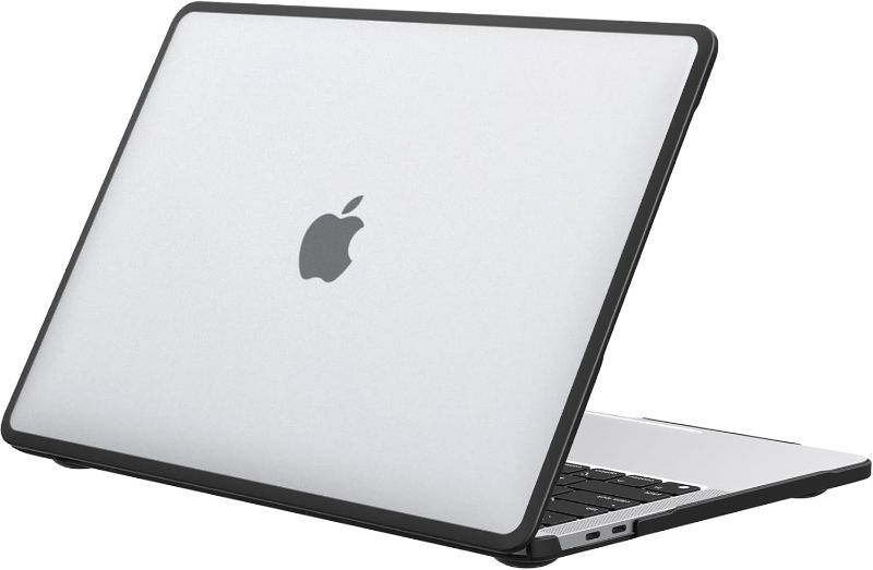 Photo 1 of BlueSwan Anti-Cracking Hard Shell Case Compatible with MacBook Pro 13 inch, M2/M1 2025 2022-2017 A2338 A2289 A2251 A2159 A1989 A1706 A1708, Anti-Fingerprint Soft TPU Bumper,  Clear