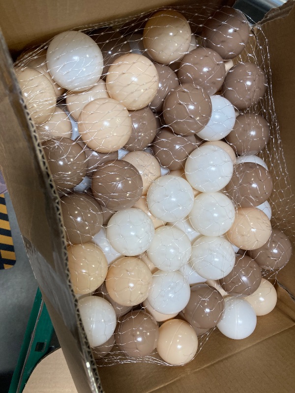Photo 1 of GOGOSO Ball Pit Balls for Toddlers Phthalate-Free BPA-Free Non-Toxic Crush Proof Soft Plastic Play Balls Baby Kids Shape Tent Pool Playhouse Playpen Party Decor,Coffee Brown Beige, 