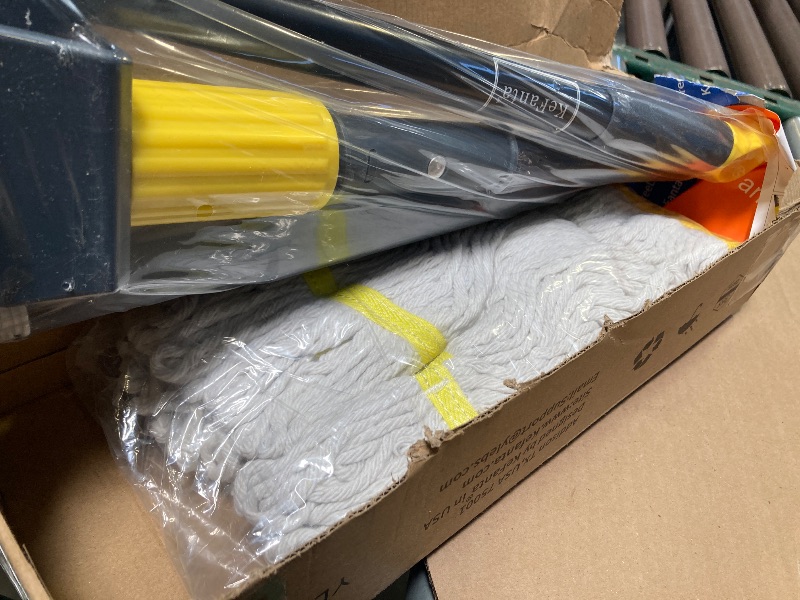 Photo 1 of KeFanta Commercial Mop Heavy Duty Industrial Mop with Long Handle,60" Looped-End String Wet Cotton Mops for Floor Cleaning,Home,Kitchen,Office,Garage and Concrete/Tile Floor