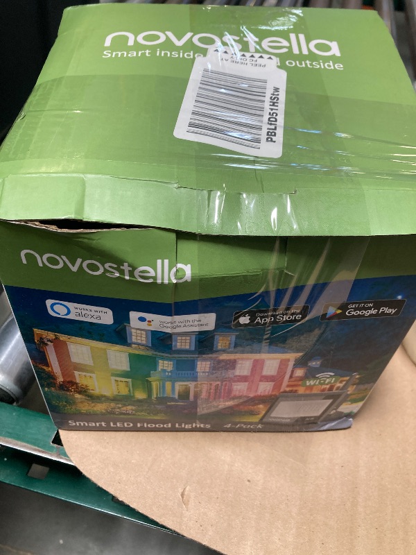Photo 1 of NOVOSTELLA LED Flood Lights Outdoor, 30W RGB Smart LED Flood Lights, Second-Generation WiFi Landscape Lighting Stage Dimmable Color Changing Uplight, IP66 Waterproof, Work with Alexa, 4 Pack.