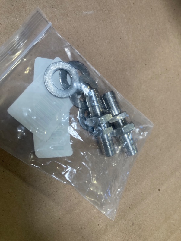 Photo 1 of Biaungdo 2 Pcs 3/8" Hose Barb, 304 Stainless Steel Hose Barb Fitting Thru-Bulk Head Straight Hex Union Fitting for Air Water Fuel
