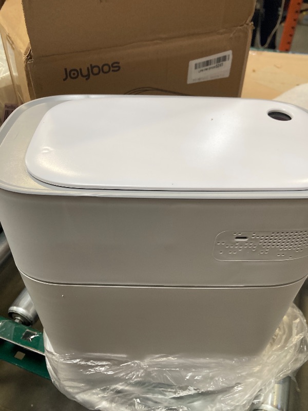 Photo 1 of MOPUP Touchless Bathroom Trash Cans, Waterproof Motion Sensor Bedroom Garbage Can, 3.5 Gallon Slim Plastic Narrow Small Dogproof Trash Bin for Office,Living Room,Kitchen, White