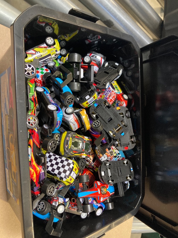 Photo 1 of SevenQ Party Favors Toy Cars for Boys with Storage Box,  Pull Back Race Cars Bulk, Treasure Box Toys for Classroom Goodie Bag Stocking Stuffers for Kids Toddler Vehicles Mini Fidget Toys