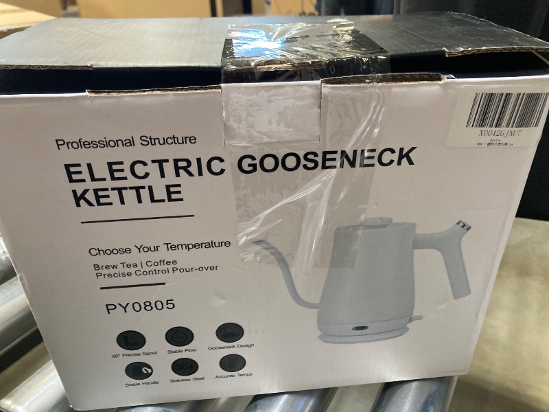 Photo 1 of Larmstom Electric Kettle Gooseneck,0.9L 1000W Tea Coffee Water Heater, 304 Stainless Steel Water Boiler Fast Heating with Auto Shut Off Boil-Dry Protection,30 fl oz
