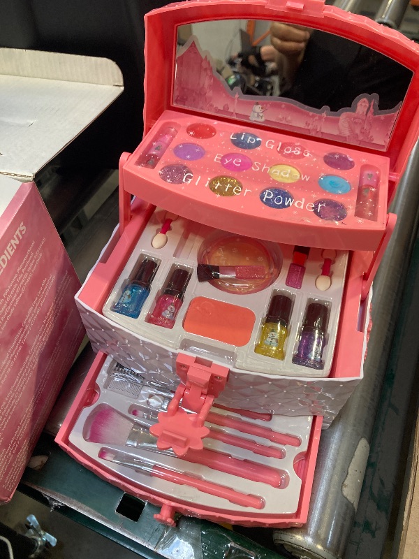 Photo 1 of PERRYHOME Kids Makeup Set for Girl 56 Pcs Washable Real Cosmetic, Non-Toxic Frozen Toys Toddler Makeup Kit, Princess Dress up Christmas & Birthday Girl Gift for 3 4 5 6 7 8 9 10 11 12 Year Old Girls