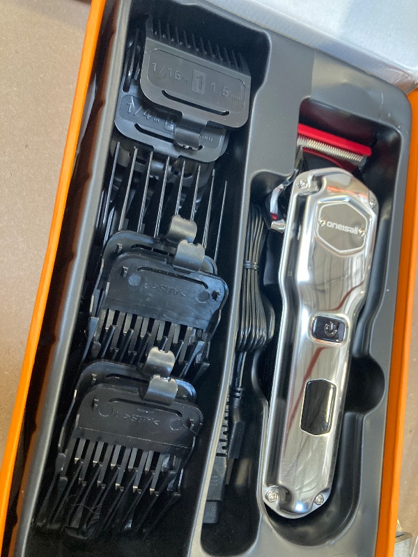 Photo 1 of oneisall Dog Clippers for Grooming for Thick Heavy Coats/Low Noise Rechargeable Cordless Pet Shaver with Stainless Steel Blade/Waterproof Dog Shaver for Dogs Pets and Animals (Sliver)