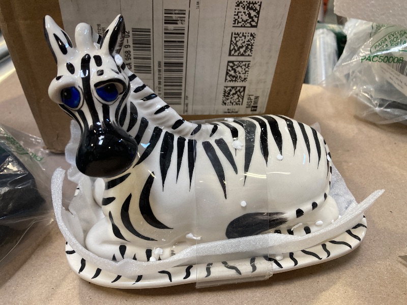 Photo 1 of  Ceramics Zebras Butter Dish