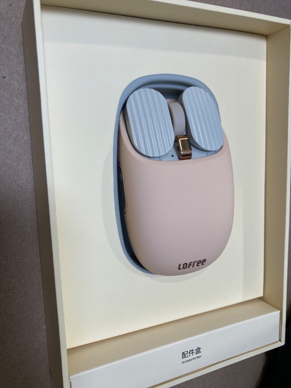 Photo 1 of LOFREE Wavy Chips Dual-Mode Wireless Mouse with 5 Adjustable DPI Levels Compatible with Windows, MacOS, iOS, Android (Milk Tea)