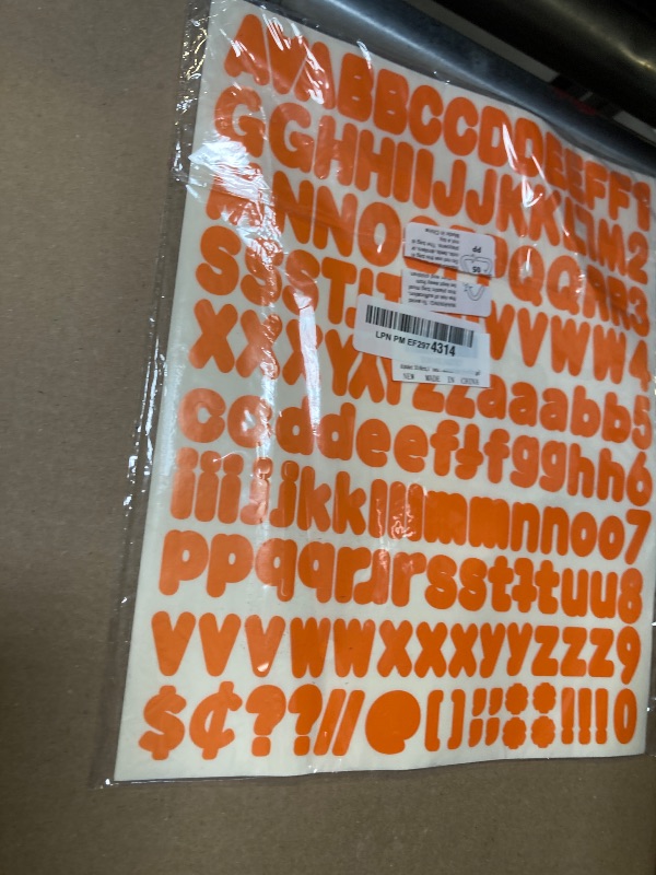 Photo 1 of Alphabet Stickers, 12 Sheets Orange Letter Stickers, 1'' Inch Self-Adhesive Vinyl Mailbox Numbers & Letters for Home Decor & Classroom Bulletin Boards