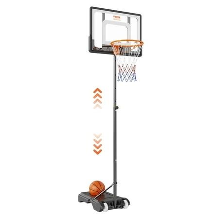 Photo 1 of SKYSHALO 32 Basketball Hoop 5-7 Ft Adjustable Height Premium PC Backboard Portable Hoop Goal System W/ Wheels for Junior Kids Teenagers Youth Indoor
