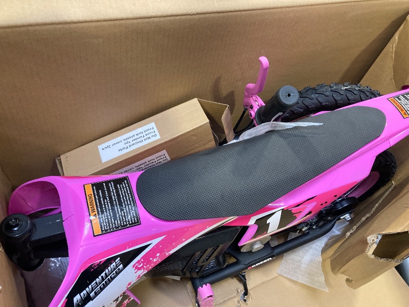 Photo 1 of Adventure Force 12V Electric Dirt Bike, Kids Battery Powered Ride on, Ages 5 Years and up, Pink
