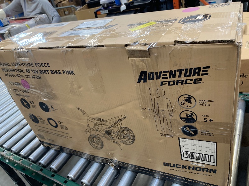 Photo 1 of Adventure Force 12V Electric Dirt Bike, Kids Battery Powered Ride on, Ages 5 Years and up, Pink
