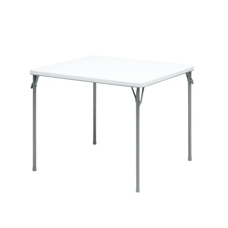 Photo 1 of Mainstays 34inch Straight Top Folding Table, Card Table, White
