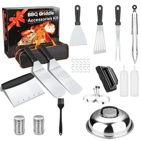 Photo 1 of BBQ Grilling Tool Kit for Blackstone Griddle Accessories 18 Pcs Flat Top Griddle Kit Grill Tools Set for Blackstone and Camp Chef
