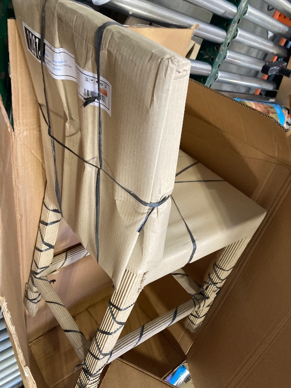 Photo 1 of Baxton Studio Lesia Modern Bohemian Natural Brown Rattan and Walnut Brown Finished Wood Counter Stool