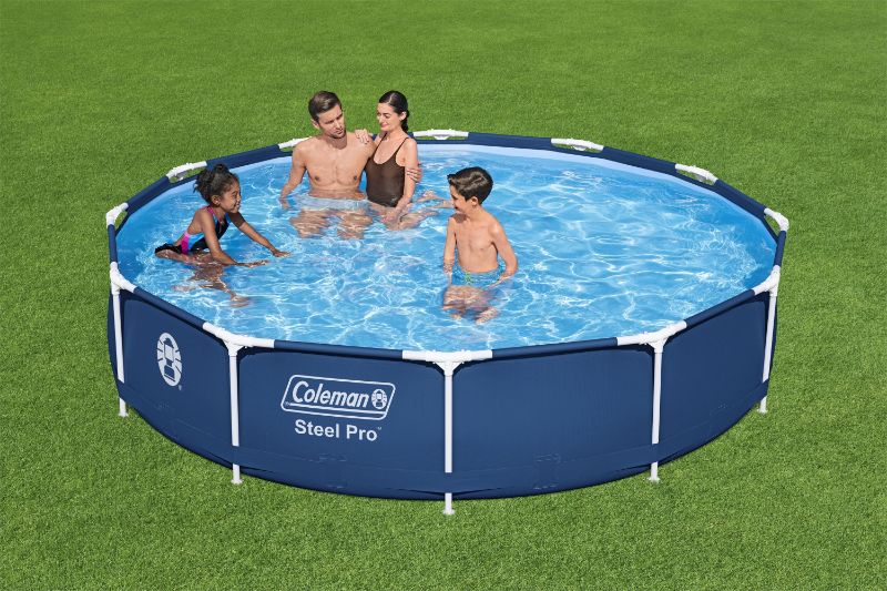 Photo 1 of Coleman Steel Pro 12 Ft. X 33 in. Round Metal Frame Above Ground Pool Set