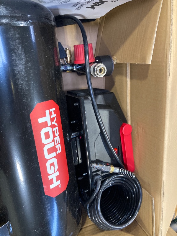 Photo 1 of Hyper Tough Black 100 PSI Oil-free Portable Air Compressor 3 Gal
