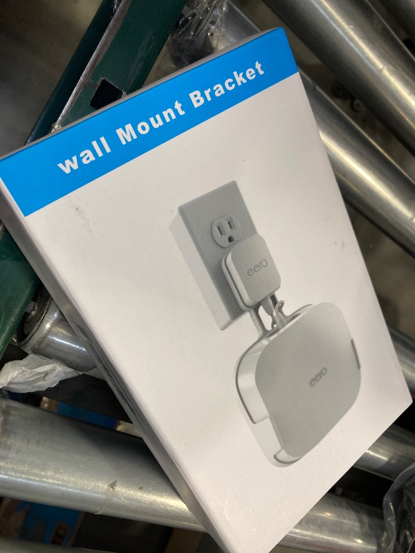 Photo 1 of COOLWUFAN Wall Mount Holder for eero Pro 6 or eero Pro 6E Home WiFi System-Simple and Sturdy Wall Mount Holder Stand Bracket for eero Pro 6E & Pro 6 tri-Band mesh Wi-Fi 6 System (White(2 Pack))