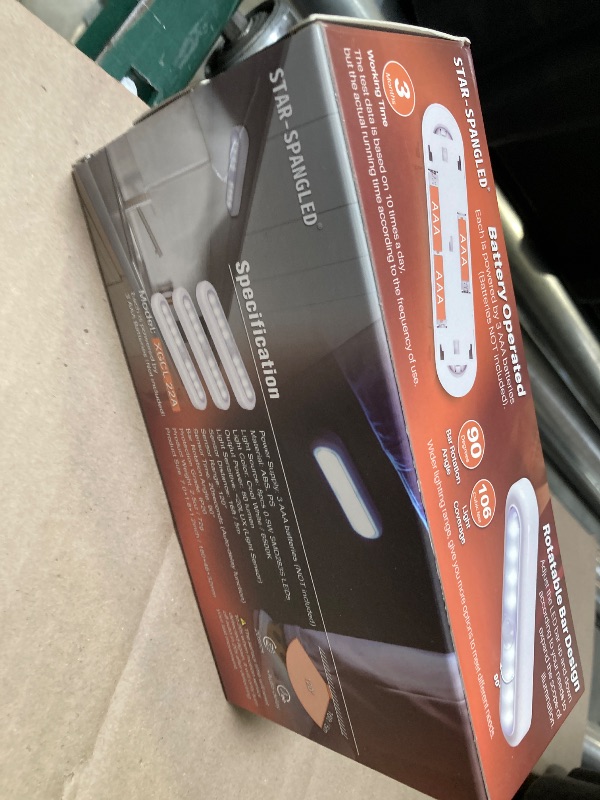 Photo 1 of STAR-SPANGLED 3 Pack 7” Motion Sensor Lights Indoor Battery Operated, Stick on LED Light for Closet, Stairs, Under Cabinet, Cool White