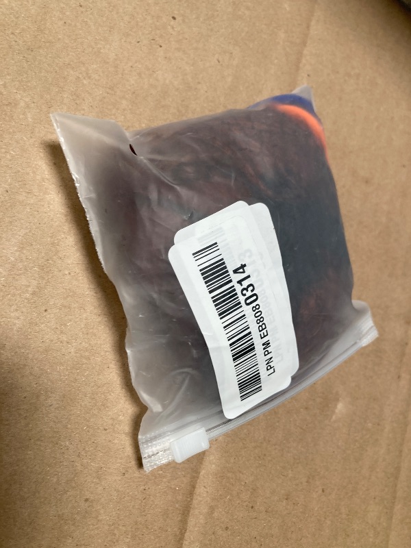 Photo 1 of 1pc---KISANOF Human Hair Bun Natural Curly Dark Auburn Donut Updo Elastic Rubber Band Hair Piece for Preschool Children Ponytail Extensions(1 Count #33 Dark Auburn?