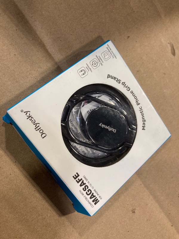 Photo 1 of Doflyesky for Magsafe Magnetic Phone Ring Holder, Double Adjustable Gym Finger Ring Grip and Stand, Removable for iPhone, iPad and Smartphones, Compatible with Magnetic Car Mount