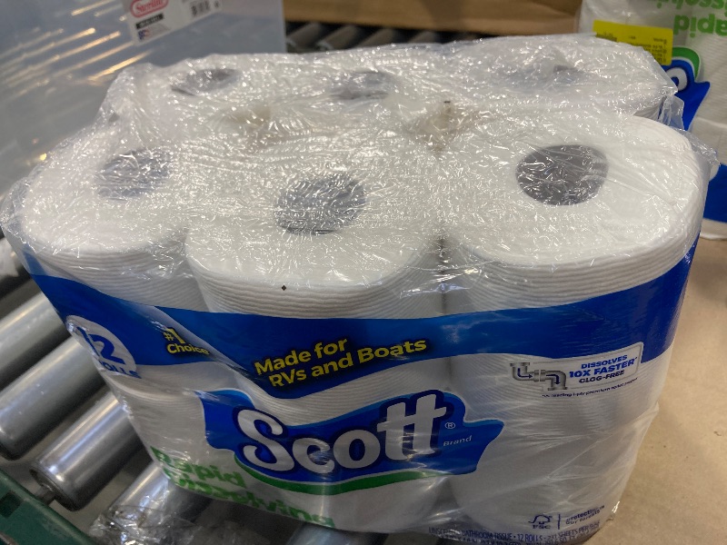 Photo 1 of Scott Rapid-Dissolving Toilet Paper, 12 Double Rolls, Sustainable, Septic-Safe, Toilet Paper