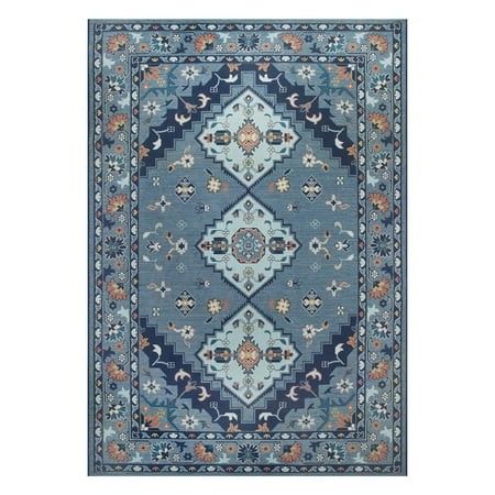 Photo 1 of Better Homes & Gardens 7’ X 10’ Blue Indigo Medallion Outdoor Rug
