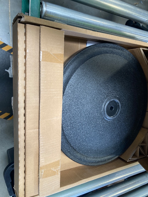 Photo 1 of Mainstays 26LB Matte Black Round Umbrella Base Designed to Be Used with a Patio Table
