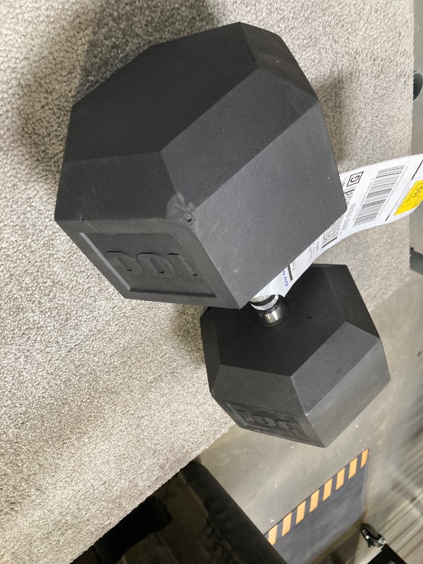 Photo 1 of CAP Barbell 100lb Rubber Hex Dumbbell Single
