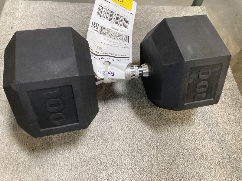Photo 1 of CAP Barbell 100lb Rubber Hex Dumbbell Single
