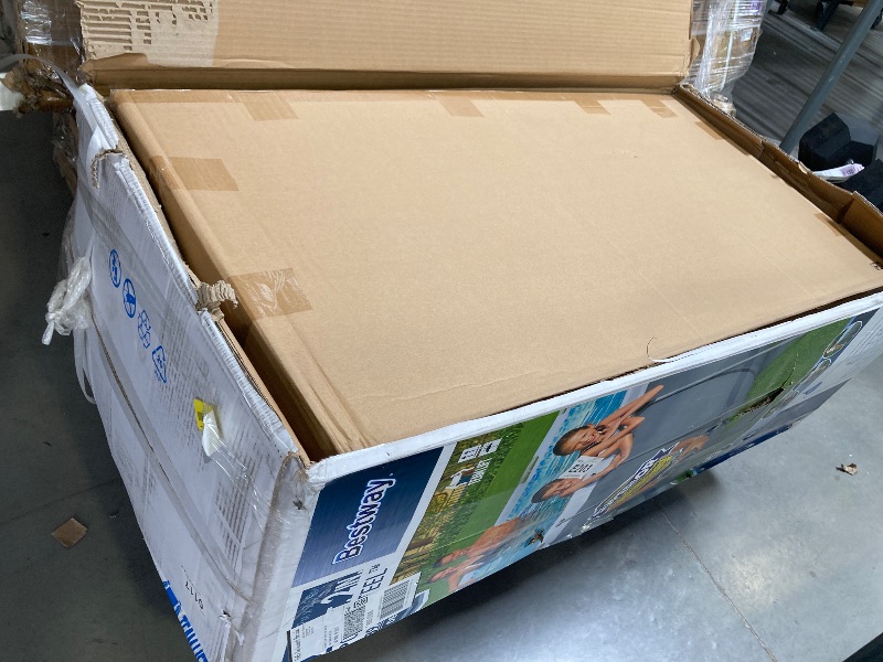 Photo 1 of Bestway Power Steel 14' x 8'2" x 39.5" Oval Above Ground Pool Set | Includes 530gal Filter Pump, Ladder, ChemConnect Dispener