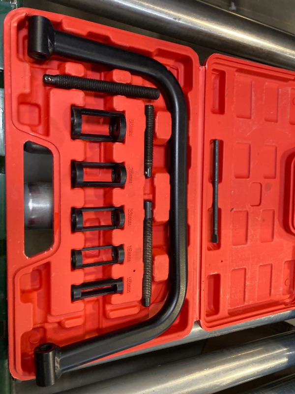 Photo 1 of KUNTEC 10pcs Valve Spring Compressor Automotive Compression C-Clamp Tool Service Kit for Motorcycle, ATV, Car, Small Engine Vehicle Equipment (RED)