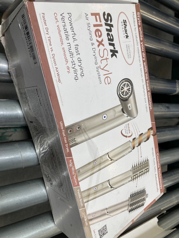 Photo 1 of Shark HD430REF (Refurbished) FlexStyle Air Styling & Drying System, Powerful Hair Dryer Brush & Multi-Styler with Auto-Wrap Curlers, Paddle Brush, Oval Brush, Concentrator Attachment, Stone (Renewed)