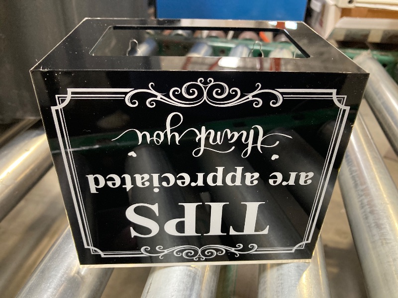 Photo 1 of Lesnala Acrylic Tip Jar for Money Donation Raffle Cash Collection Storage Box for Bartender Bars Restaurants Musicians Drive and More 6 X 4 X 5 Inch