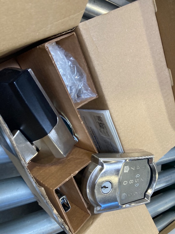Photo 1 of Schlage BE499WB CAM 619 Encode Plus WiFi Deadbolt Smart Lock, Keyless Entry Touchscreen Door Lock with Camelot Trim, Satin Nickel