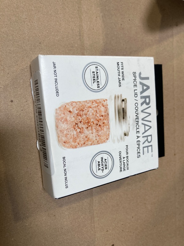 Photo 1 of Jarware Stainless Steel Spice Shaker, Wide Mouth Mason Jar Spice Lid