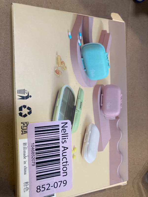 Photo 1 of Holii Travel Pill Organizer, 8 Compartments Portable Pill Case, Daily Pill Box to Hold Vitamins, Small Pill Container for Pocket Purse Medicine Organizer?Pink?