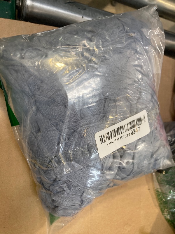 Photo 1 of Sioloc 1 Pack Dusty Blue Cheesecloth Table Runner Spring Decor 10ft Boho Gauze Cheese Cloth Runner for Easter Tea Wedding Party Baby Bridal Shower Birthday Table Decorations