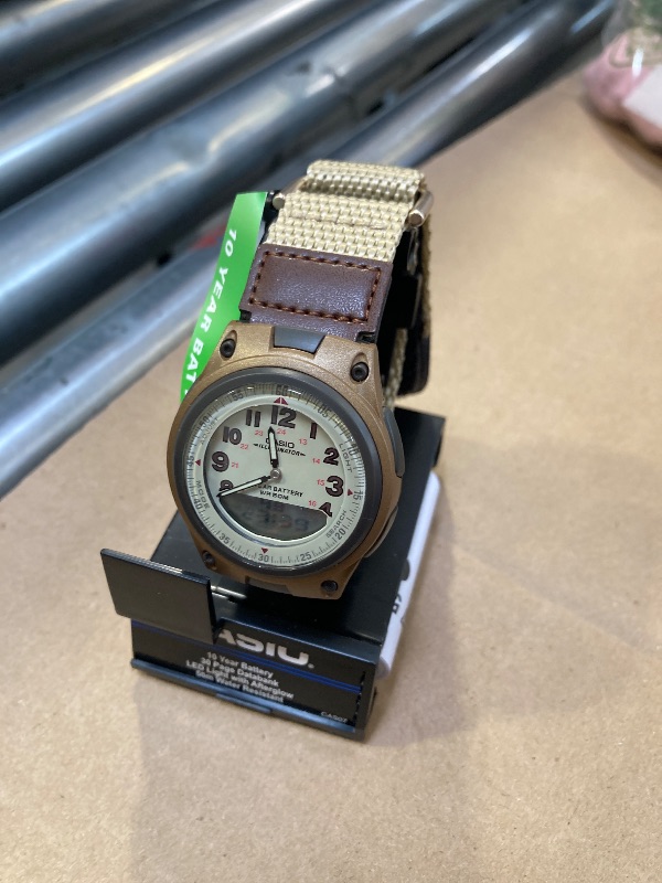 Photo 1 of Casio AW80 Series | Men’s Analog-Digital Watch | Beige | 50M Water Resistance | Multi Alarms | 100 SEC Stopwatch | Countdown Timer | World Map for World Time | LED Light | LC Display | 10 Year Battery