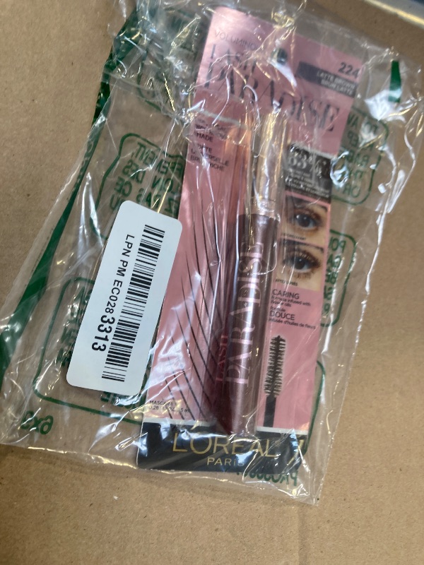 Photo 1 of L'Oreal Paris Makeup Voluminous Lash Paradise Mascara, Voluptuous Volume, Intense Length, Feathery Soft Full Lashes, No Flaking, Smudging or Clumping, Latte Brown, 0.28 Fl Oz
