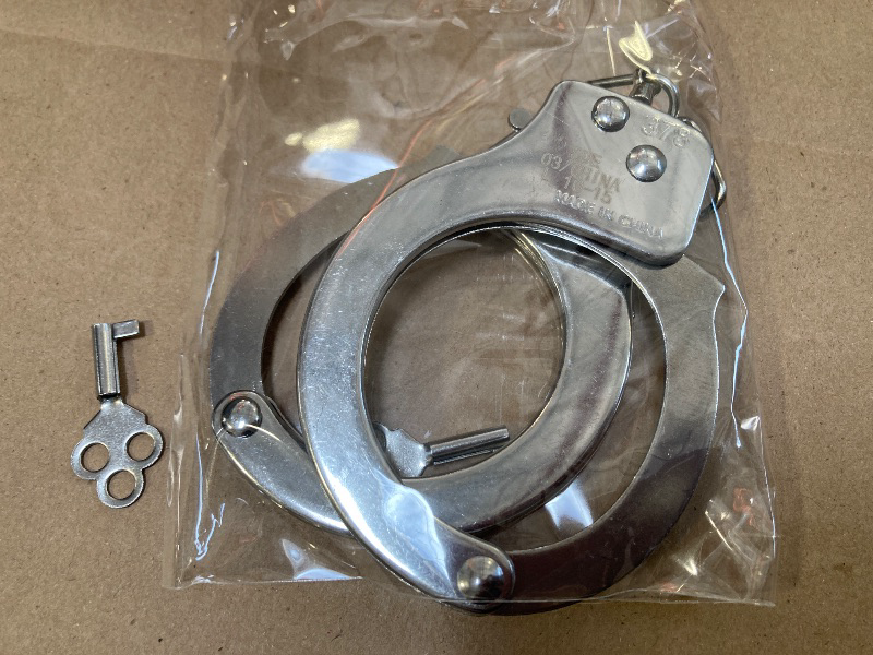 Photo 1 of Toy Handcuffs with Keys, Stage Dress Up Pretend Play Accessory for Kids