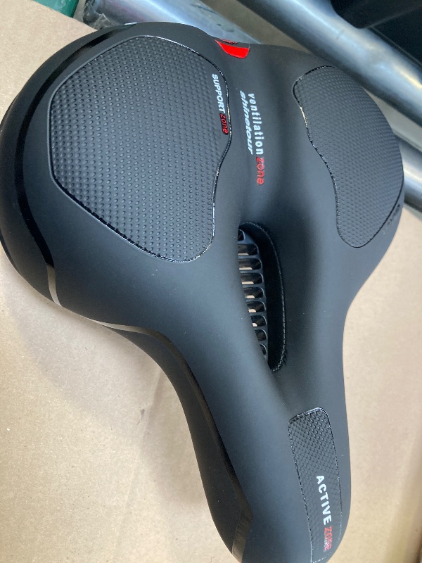 Photo 1 of Comfortable Seat Cushion for Men Women with Dual Shock Absorbing Ball Memory Foam Waterproof Wide Bicycle Saddle Fit for Road Bikes