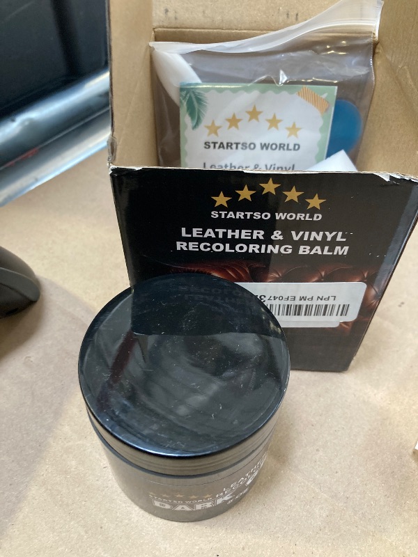 Photo 1 of STARTSO WORLD Leather Recoloring Balm, Dark Gray Leather Repair Kit for Furniture, Leather Dye, Leather Color Restorer for Couches, Leather Couch Paint | Repair, Restore & Renew Old, Faded Leather