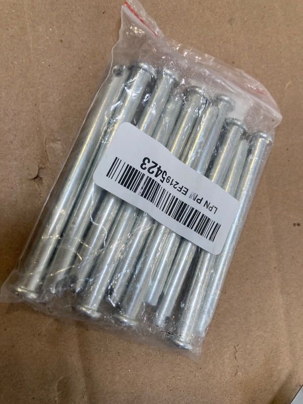 Photo 1 of uxcell Single Hole Clevis Pins,8mm x 90mm Flat Head Zinc-Plating Steel 10 Pcs