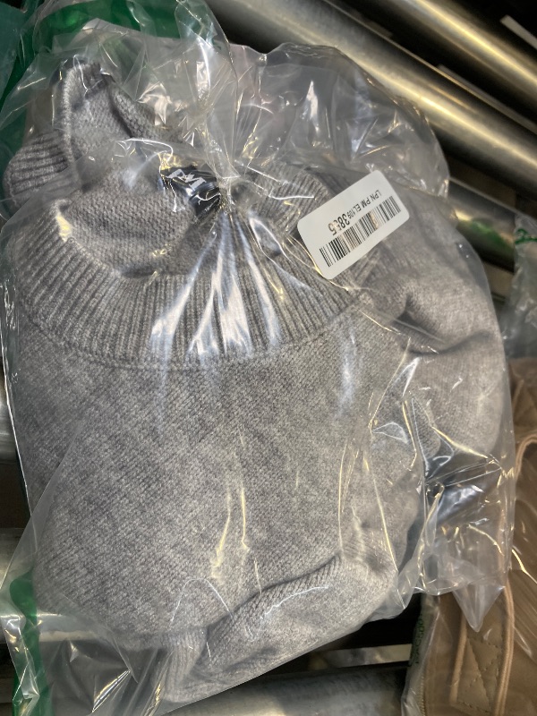 Photo 1 of L--BTFBM Fall Sweaters for Women 2025 Trendy Casual Crew Neck Long Sleeve Loose Ribbed Knit Sweater Pullover Jumper Tops(Solid Grey, Large)
