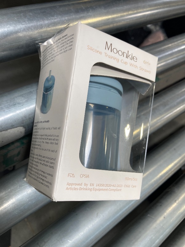 Photo 1 of Moonkie Baby Training Cup Silicone Straw Cup | BPA-Free Drop-Proof Sippy Cups for Infants Toddlers and Kids 6 Months+ | 5 oz, 1pack, I-Ether, DX-BTC-01